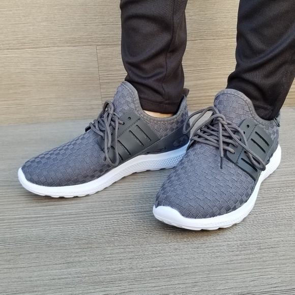 Light Weight Stylish Athletic Gray Sneakers-D - Picture 5 of 8